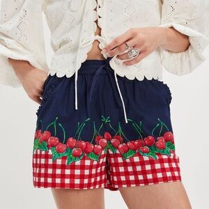 Damson Madder - Allegra Cherry Pie Pull on Shorts 🍒🥧💙
